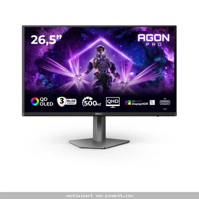 AOC Agon Pro AG276QKD2 Gaming Monitor 27 Zoll QHD OLED , 500 Hz, 0.03ms. HDR500, FreeSync Prem. Pro, G-Sync comp
