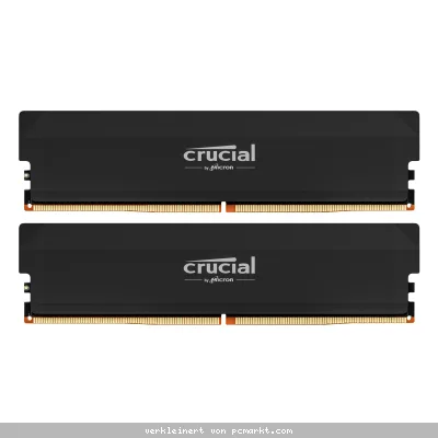 Crucial Pro OC Schwarz 32GB Kit (2x16GB) DDR5-6000 CL36 UDIMM-Gaming Arbeitsspeicher - Unterstützt Intel XMP 3.0 und AMD EXPO