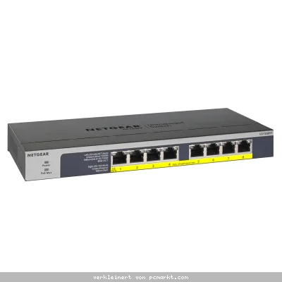 NETGEAR GS108PP Unmanaged Switch [8x Gigabit Ethernet PoE+, 120W]
