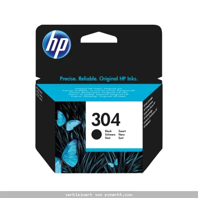 HP 304 (N9K06AE) Original Tintenpatrone Schwarz Kompatibilität: HP DeskJet 3000er / 2000er Serie, HP ENVY 5000er Serie