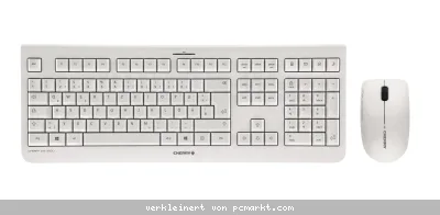 CHERRY kabelloses Desktop Set DW 3000 , Flüsteranschlag, Laser-Beschriftung, Nano-USB-Empfänger, weiß