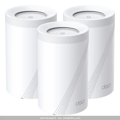 TP-Link Deco BE65 WiFi 7 Mesh System, 3er Pack BE9300 Tri-Band, 4x 2.5 GbE LAN/WAN