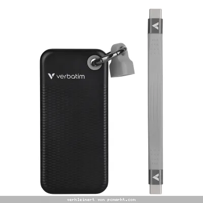 Verbatim Pocket SSD 1TB Schwarz/Grau Externe Solid-State-Drive, USB 3.2 Gen 2x1
