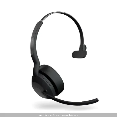 Jabra Evolve2 55, Mono-Bluetooth-Headset, 4 Mikrofone MS Teams zertifiziert, Aktive Geräuschunterdrückung (ANC), incl. Link 380 USB-C Bluetooth®-Adapt