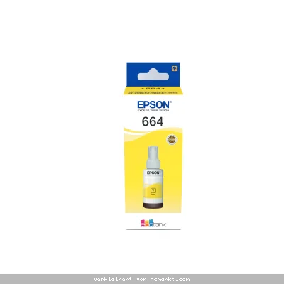 Epson 664 EcoTank-Tintenflasche Gelb 70 ml Für Kompatibilität, siehe Artikel-Beschreibung