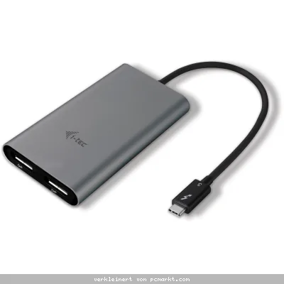 i-tec Thunderbolt 3 auf Dual Display Port Adapter [1x 5K 60Hz oder 2x 4K 60Hz]