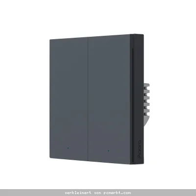 Aqara Smart Wall Switch H1(With Neutral, Double Rocker) grau - (HomeKit)