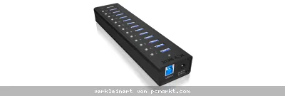 ICY BOX aktiver 13-Port USB 3.0 Hub im Aluminium-Gehäuse