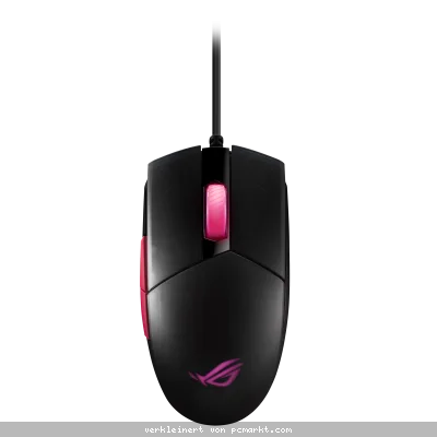 ASUS ROG Strix Impact II Electro Punk Gaming Maus - kabelgebundene Gaming Maus mit 6200dpi und Omron D2FC-F-K Switches