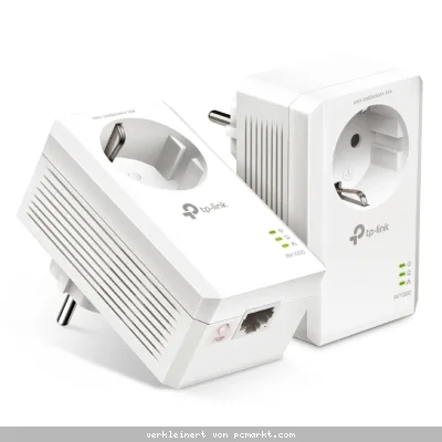 TP-Link AV1000 Gigabit Powerline Set mit Steckdosen 2 x Adapter, bis zu 1.000 Mbit/s, HomePlug AV2 Standard