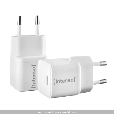 Intenso Power Adapter W30C GaN-Netzteil, Doppelpack 30 Watt Leistung, USB-C-Anschluss