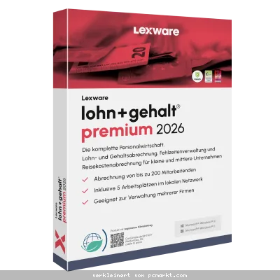 Lexware lohn+gehalt premium 2026 Jahresversion (365-Tage)