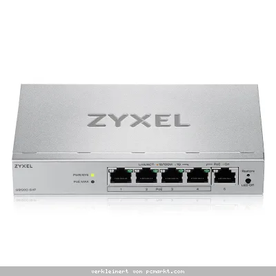 Zyxel GS1200-5HPv3 Smart Managed Switch 5x Gigabit Ethernet (4x PoE+, max. 68W)