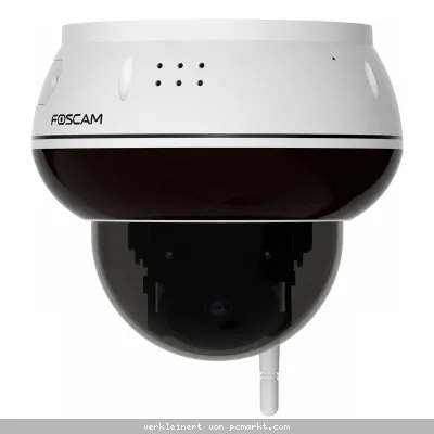 Foscam D8T WLAN Überwachungskamera Weiß 8MP (3840x2160), WiFi 6 Dualband, PT-Funktion, KI-unterstützte Erkennung, IK10 Vandalismus-Schutz