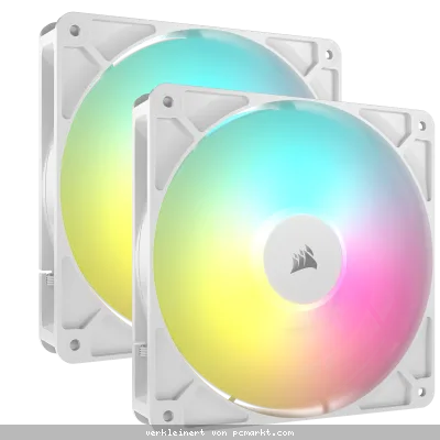 CORSAIR RS140 ARGB White 2er-Pack | 140mm Gehäuselüfter