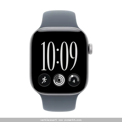 Apple Watch Series 12 42mm - Space Grau Aluminium Case Navyblau Sport Band - M/L