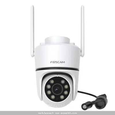 Foscam PD5 WLAN Überwachungskamera Weiß 5MP (3072x1728), IP65 Wetterfest, Personen- und Fahrzeugerkennung