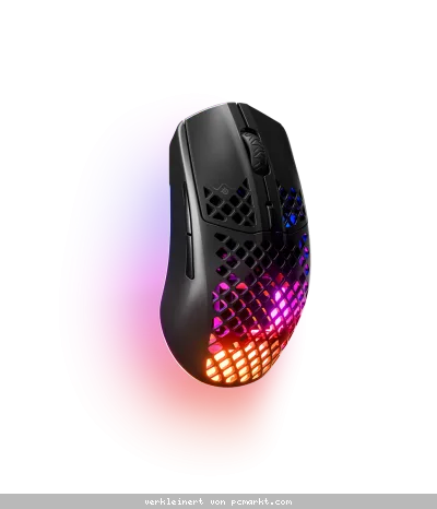SteelSeries Aerox 3 Onyx Wireless Ultraleichte Gaming Maus(2022) - kabellos, BT & 2,4Ghz, 18.000 CPI TrueMove Air optischer Sens