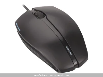 CHERRY GENTIX kabelgebundene optische Maus Schwarz USB, 3 Tasten, Seitenflächen aus Gummi, 1000 dpi-Auflösung