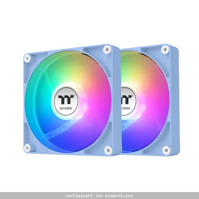 Thermaltake CT140 ARGB Sync Hydrangea Blue 2 Pack | Gehäuselüfter