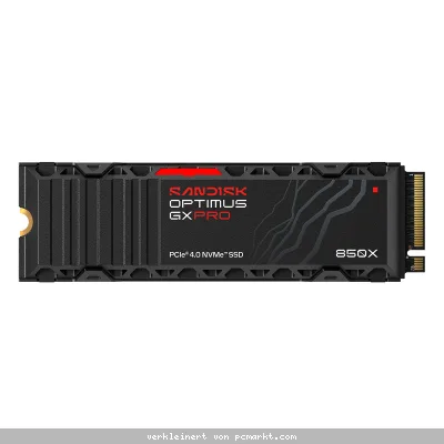 SANDISK Optimus GX PRO 850X Heatsink SSD 1TB M.2 2280 PCIe Gen4 Internes Solid-State-Module mit Kühlkörper