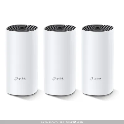 TP-Link Deco M4 WLAN Mesh System, 3er Set AC1200 Dual-Band, 2x Gb LAN/WAN (pro Einheit)