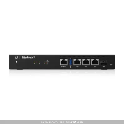 UBIQUITI EdgeRouter 4-Port Router (ER-4) [4x Gigabit-LAN, Konsolen-Port, Rack-Mount]