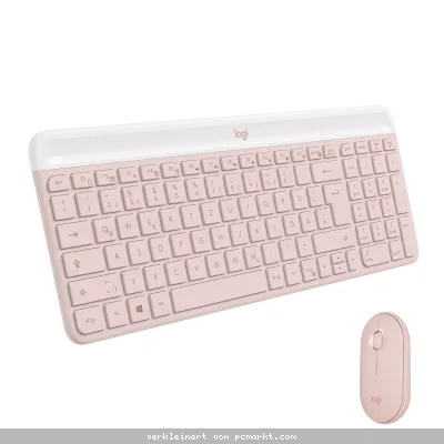 Logitech MK470 Slim Combo - kabelloses Tastatur-Maus-Set, rose