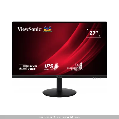 ViewSonic VG2709-2K-MHD-2 LED Office Monitor 68,58 cm (27 Zoll) Schwenk und höhenverstellbar mit superschmalem Rahmen, QHD, 16:9, 4ms, IPS, 350cd/m²,