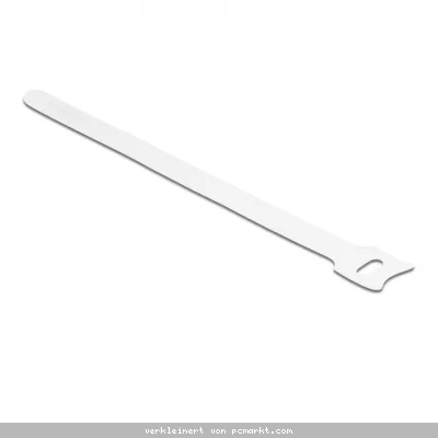 Delock Klett-Kabelbinder L 200 x B 12 mm weiß 10 Stück