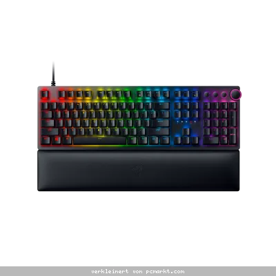 Razer Huntsman V2 Gaming Tastatur (lila Switches) - optische Gaming Tastatur, Clicky Purple Switches, Chroma RGB, deutsches Layout (QWERTZ)