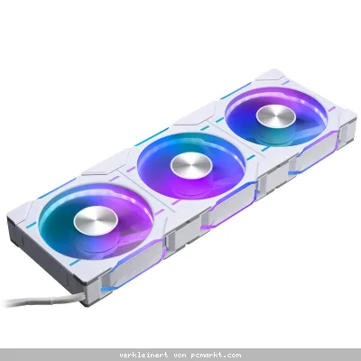 PHANTEKS D30 PWM Reverse Airflow D-RGB weiß | 3er-Pack 120mm Gehäuselüfter