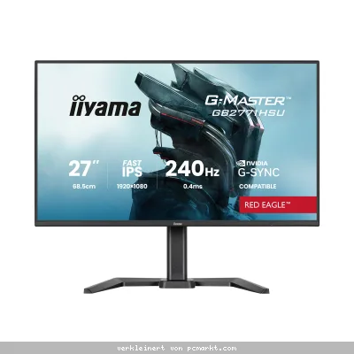 Iiyama GB2771HSU-B1 Gaming Monitor 27? Full-HD IPS, 240 Hz, 0.4 ms MPRT, USB-Hub, G-Sync kompatibel