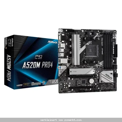 ASRock A520M PRO4 Mainboard AM4 Sockel