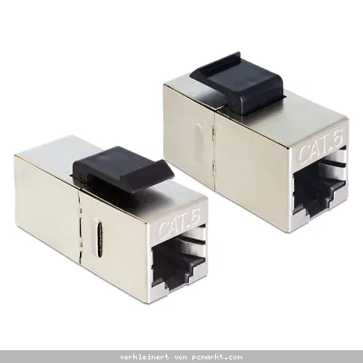 Delock Keystone Netzwerk Modul [RJ45 Buchse > RJ45 Buchse, Cat.6, kompakt]