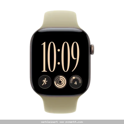 Apple Watch Series 12 46mm - Dunkelbronze Aluminium Case Oliv Sport Band - S/M