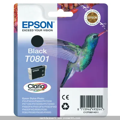 Epson T0801 Tintenpatrone Schwarz Für Kompatibilität, siehe Artikel-Beschreibung