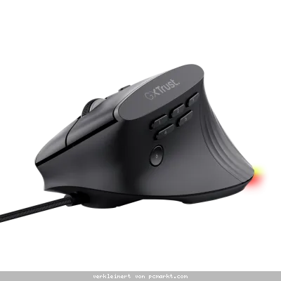 MAU Trust Gaming GXT145 REXXA Gaming Maus ergonomische vertikale Gaming Maus mit RGB-Beleuchtung