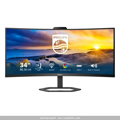 Philips 34E1C5600HE Office Monitor - UWQHD, Webcam, USB-C