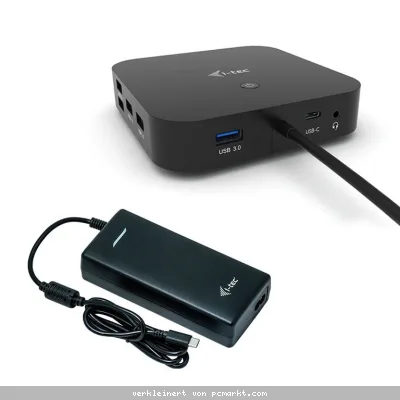 i-tec USB-C Dual Display Docking Station with Power Delivery 100 W + i-tec Universal Charger 112 W