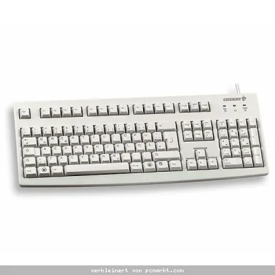 CHERRY G83-6105 kabelgebundene USB Tastatur, hellgrau