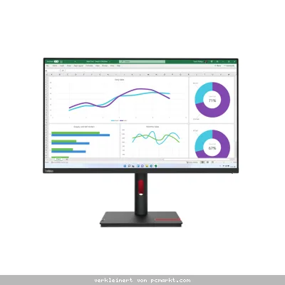 ThinkVision T32h-30 Business Monitor - QHD IPS Panel Höhenverstellbar, USB-C, Power Delivery 90W, RJ45