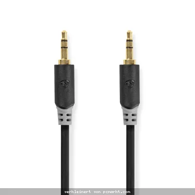 Nedis Stereo-Audiokabel | 3.5 mm Stecker | 3.5 mm Stecker |Vergoldet | 1.00 m | rund | Anthrazit | Verpackung mit Sichtfenster