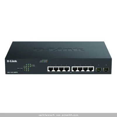 D-Link DGS-1100-10MPV2 Smart Managed Switch [8x Gigabit Ethernet PoE+, 130W, 2x SFP]