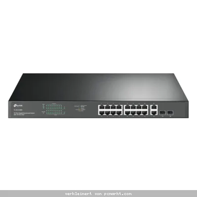 TP-Link TL-SG1218MP Netzwerk-Switch 20-Port, Unmanaged, 16x Gigabit RJ45, 2x Combo Gigabit RJ45/SFP, 16x PoE+, 250W