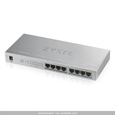 Zyxel GS1008HP Unmanaged Switch [8x Gigabit Ethernet PoE, Smart PoE+, 60W]