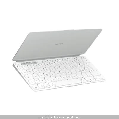 LOGITECH Keys-To-Go 2 für iPad, iPhone, Mac und Apple TV kabellose Tastatur Hellgrau