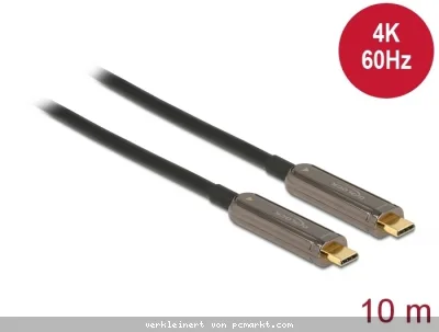 Delock Aktives Optisches USB-C Video Kabel 4K 60Hz, 10 m