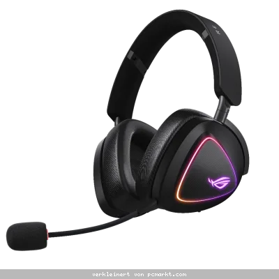 ASUS ROG Delta II Gaming Headset kabelloses RGB Gaming Headset mit 110 Stunden Akku-Laufzeit und 10mm- Super-Breitband-Mikrofon
