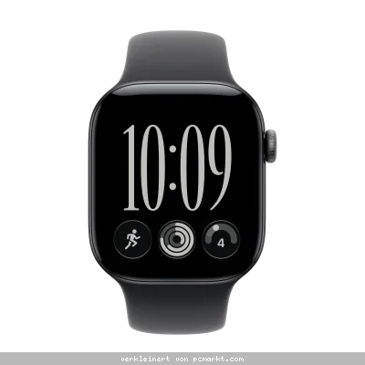 Apple Watch Series 12 Cellular 42mm - Schwarz Aluminium Case Schwarz Sport Band - S/M